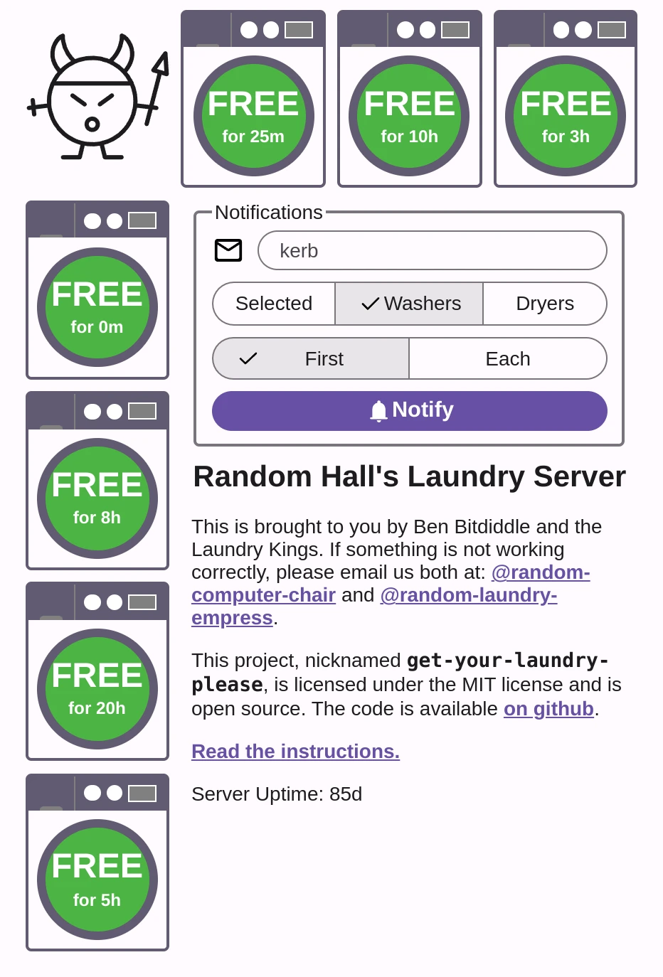 screenshot of laundry_website